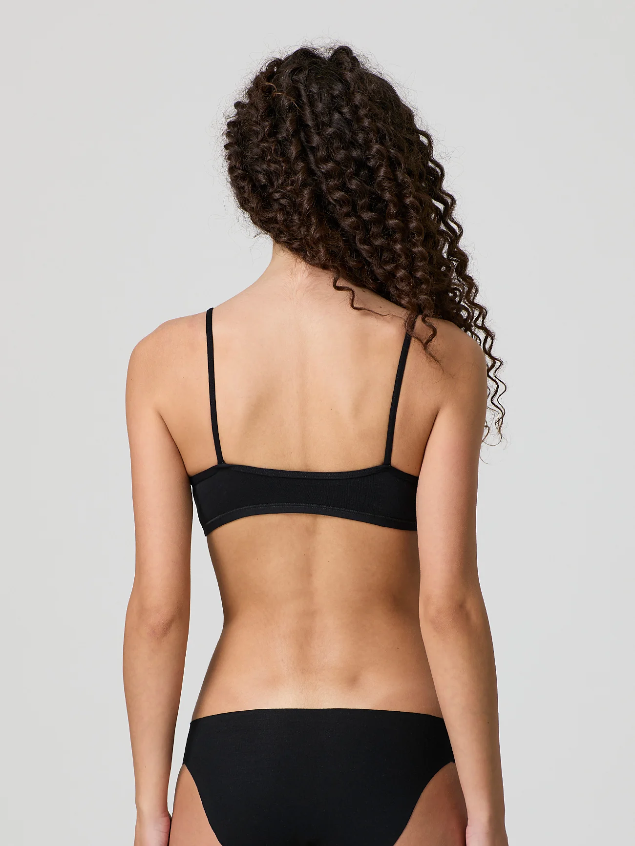 Top brassiere con spalline in cotone modal - Image 6